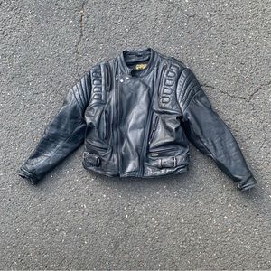 Vintage Leather Protech Apparel Harley Davidson Jacket size 48